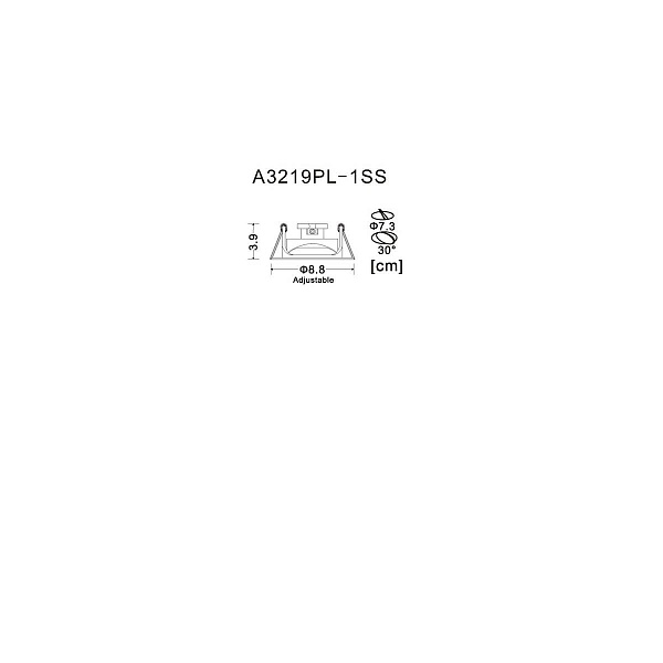 Светильник встраиваемый ARTE LAMP Accento A3219PL-1SS