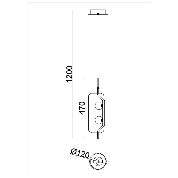 Подвес ARTE LAMP GENEVA A2341SP-2BK