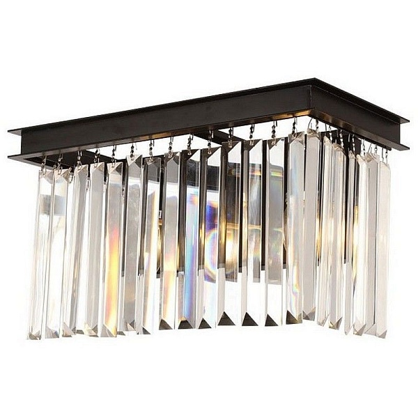 Светильник потолочный DELIGHT COLLECTION 1920S ODEON KR0387W-2A black/clear