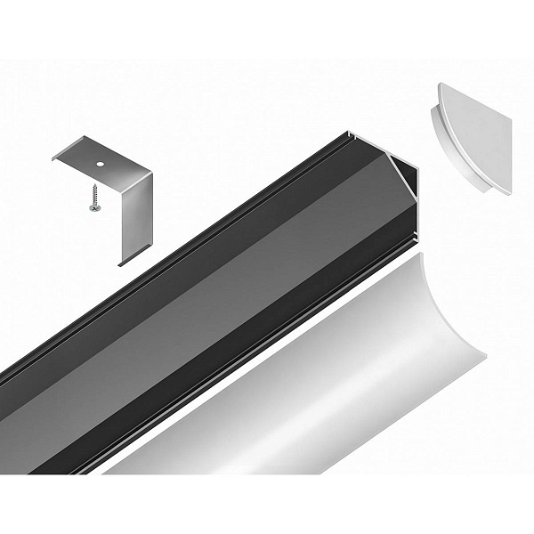 Профиль для ленты LED угловой AMBRELLA LIGHT GP GP2100BK