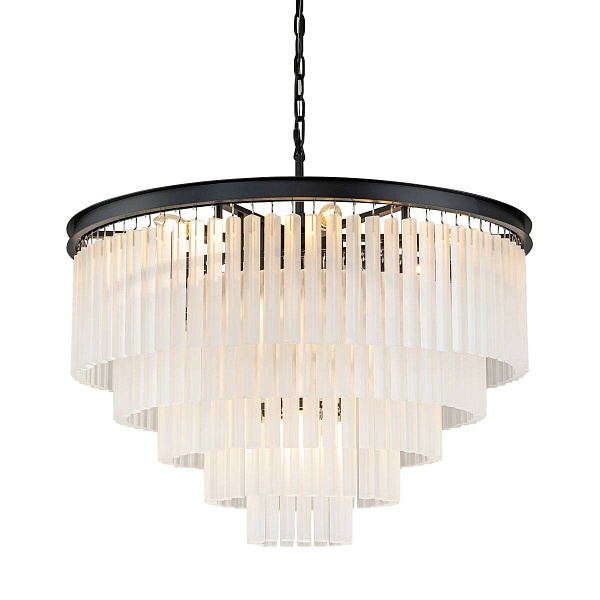 Люстра подвесная DELIGHT COLLECTION 1920S ODEON KR0387P-10A black/frost