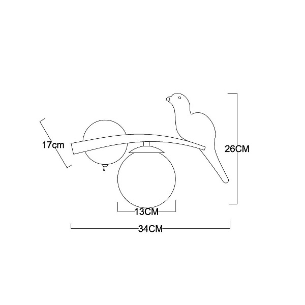 Бра ARTE LAMP ELTANIN A3422AP-1GO