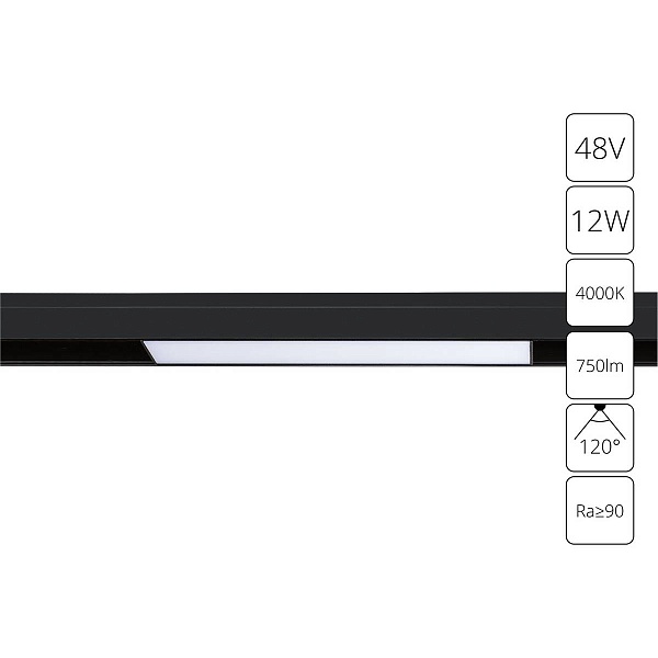 Трековый светильник ARTE LAMP LINEA A4632PL-1BK