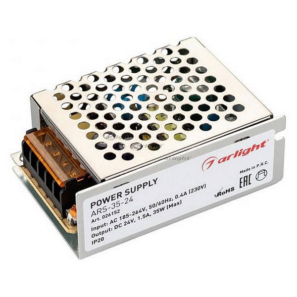 Блок питания ARLIGHT ARS 24V 35W IP20 26152