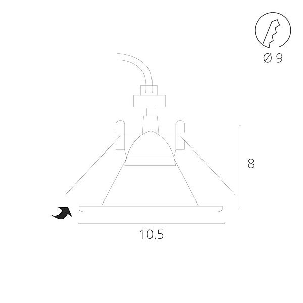 Светильник встраиваемый ARTE LAMP GRUS A6668PL-1WH