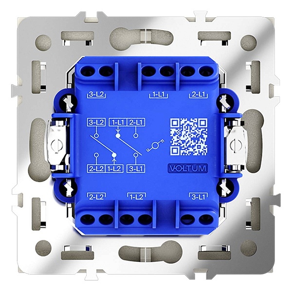 Переключатель 2-кл, S70, Сталь, VLS020305, VOLTUM
