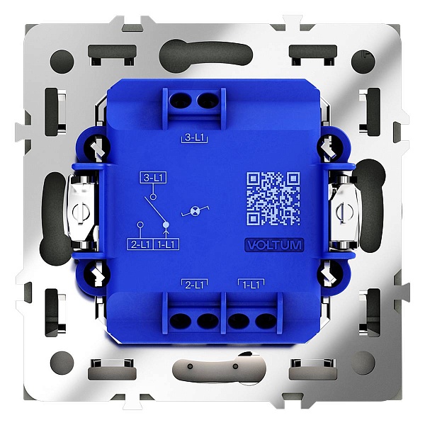Переключатель 1-кл с подсветкой, S70, Титан, VLS010406, VOLTUM
