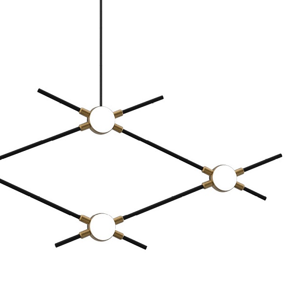 Люстра подвесная ILLUMINATI MOLECULAR MD18001067-4A  black/gold