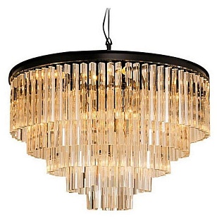 Люстра подвесная DELIGHT COLLECTION ODEON KR0387P-10A black/amber
