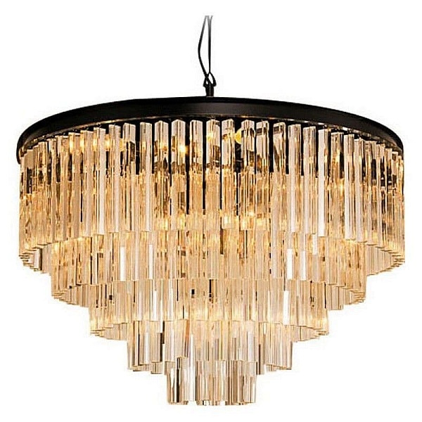 Люстра подвесная DELIGHT COLLECTION ODEON KR0387P-10A black/amber