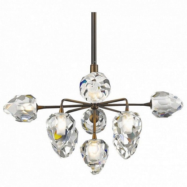 Люстра подвесная DELIGHT COLLECTION ON THE ROCKS P68038L-9 gold