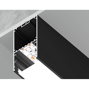 Профиль для ленты LED накладной AMBRELLA LIGHT GP GP3000BK