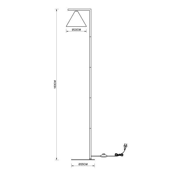 Торшер ARTE LAMP DAVID A7033PN-1BK
