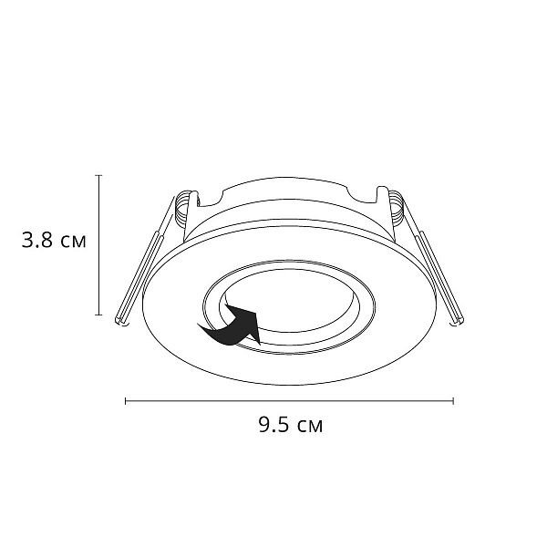 Светильник встраиваемый ARTE LAMP GIRO A2867PL-1BK