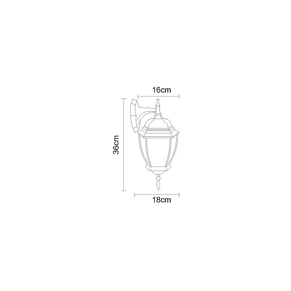Светильник уличный настенный ARTE LAMP Pegasus A3152AL-1WG