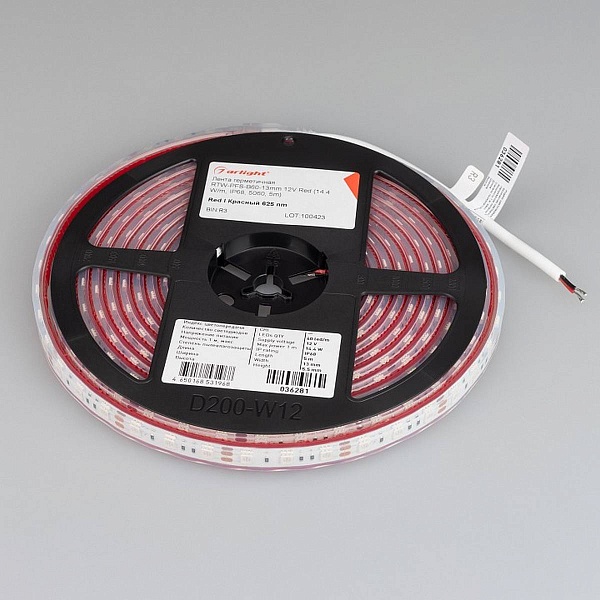 Лента LED RTW-PFS-B60 14,4 W/m 12V IP68 5060/60 K 13mm (5м) 36281 ARLIGHT