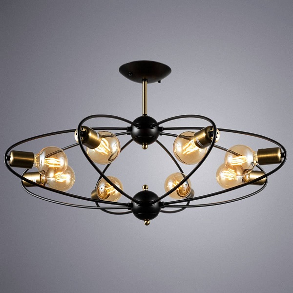 Люстра потолочная ARTE LAMP GLASGOW A1963PL-8BK