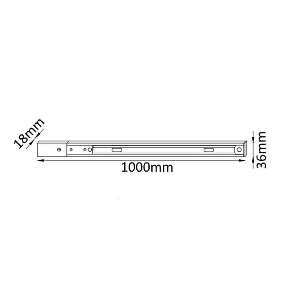 Шинопровод 1-фазный CRYSTAL LUX CLT 0.11 CLT 0.11 01 L1000 WH