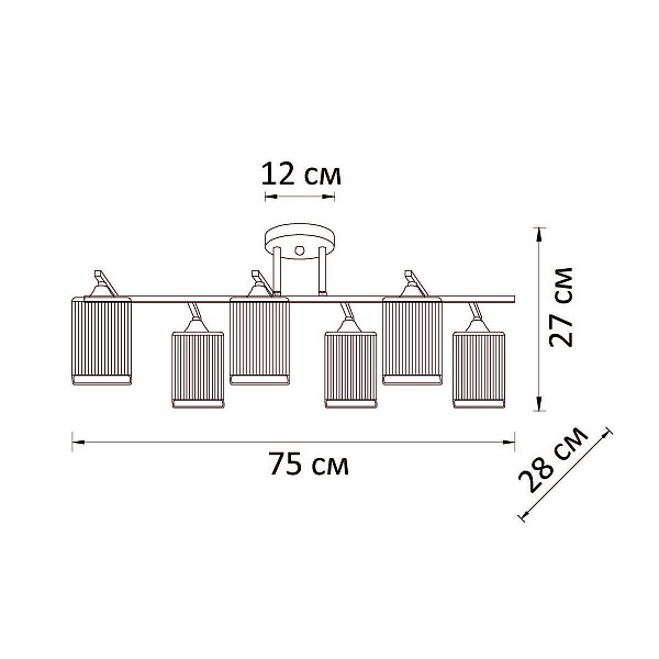 Люстра потолочная ARTE LAMP MEROPE A4071PL-6BK