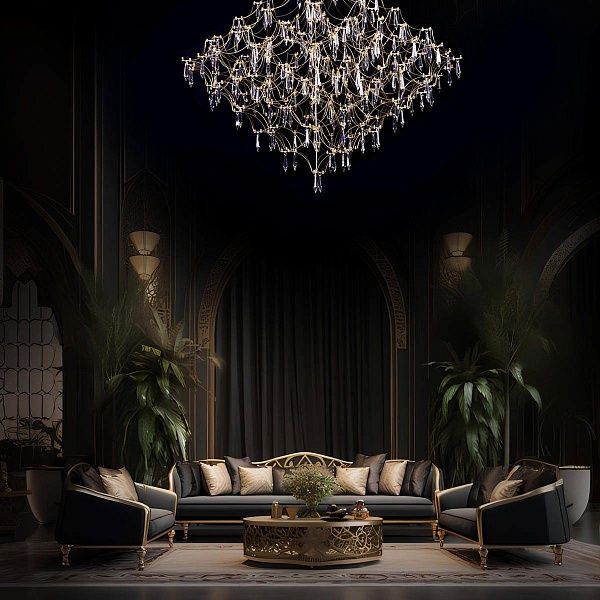 Люстра подвесная LOFT IT MIRA 10259/800 Gold Asfour