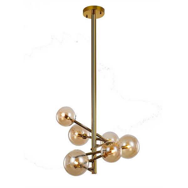 Люстра подвесная DELIGHT COLLECTION GLOBE MOBILE MX19009070-6B gold