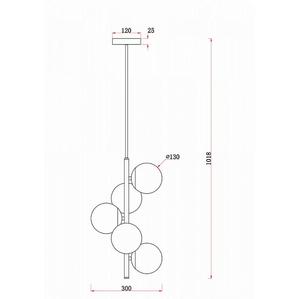 Подвес FREYA ZING FR5199PL-05BS1