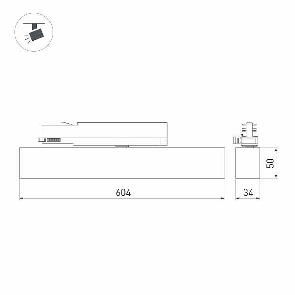 Трековый светильник ARLIGHT LGD-FLAT-4TR 033696(1)
