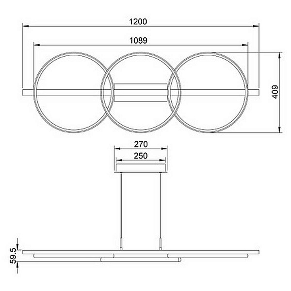 Подвес ARTE LAMP FLUIDO A3913SP-24BK