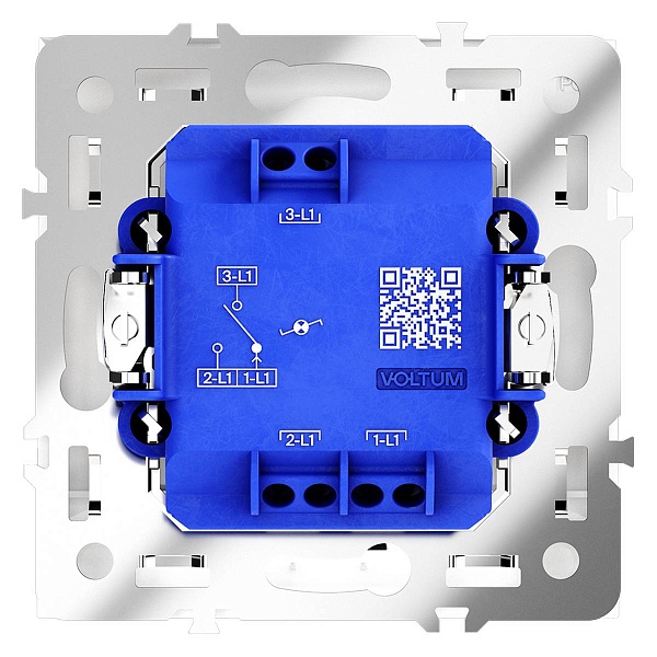 Переключатель 1-кл с подсветкой, S70, Кашемир, VLS010403, VOLTUM