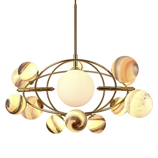 Люстра подвесная DELIGHT COLLECTION PLANET KG1122P-13B brass