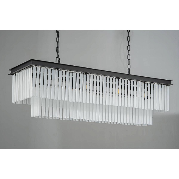 Люстра подвесная DELIGHT COLLECTION 1920S ODEON KR0387P-10C/P black/frost