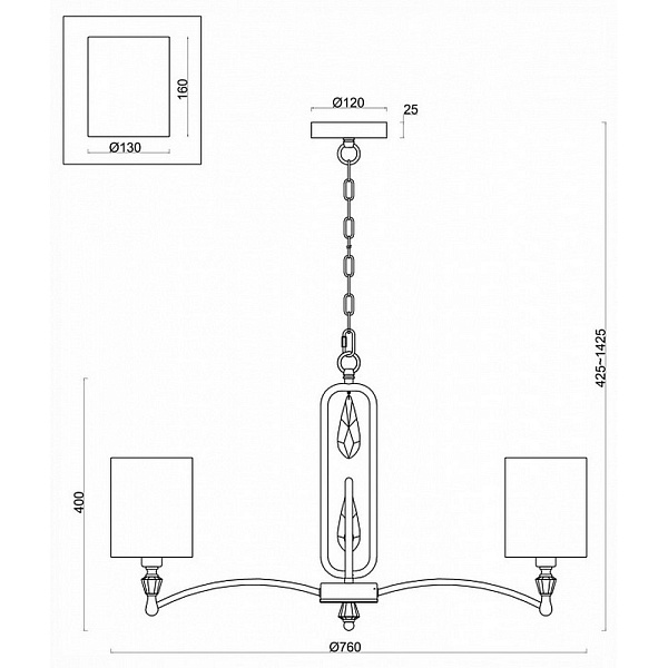 Люстра подвесная FREYA RIVERSIDE FR1007PL-07BS