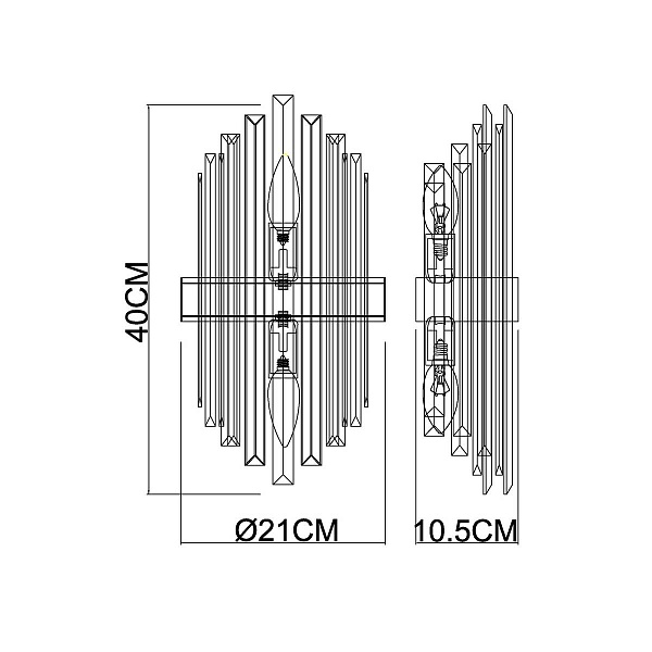 Бра ARTE LAMP FEDELTA A1068AP-2CC