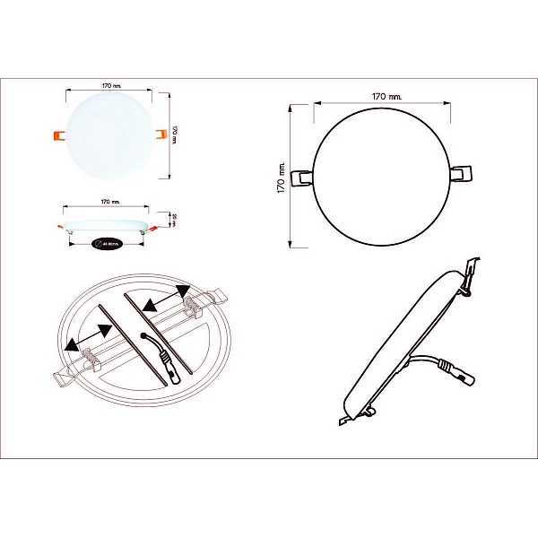 Светильник встраиваемый ARTE LAMP PRIOR A7983PL-1WH