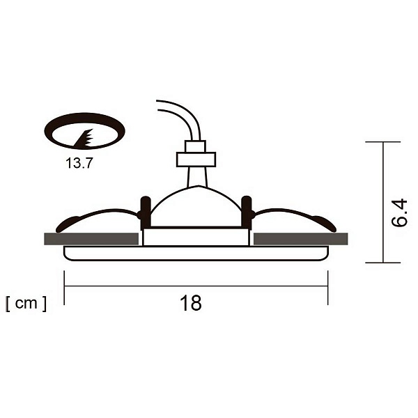 Светильник встраиваемый ARTE LAMP A6664PL-1WH