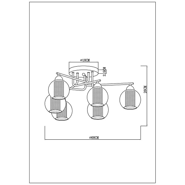 Люстра потолочная ARTE LAMP MANCHESTER A7045PL-6BK