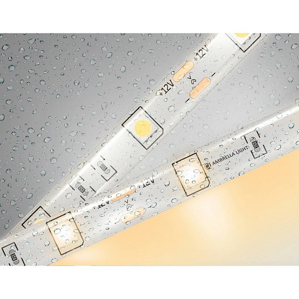Лента LED 7,2 W/m 12V IP65 2835/30 3000K 10mm (5м) GS1901 AMBRELLA LIGHT