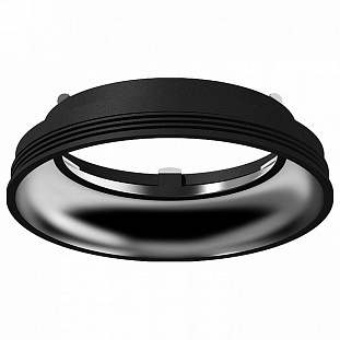 Рамка AMBRELLA LIGHT DIY SPOT 1 N7023 SBK/PSL черный песок/серебро полированное D70*H20mm Out1mm