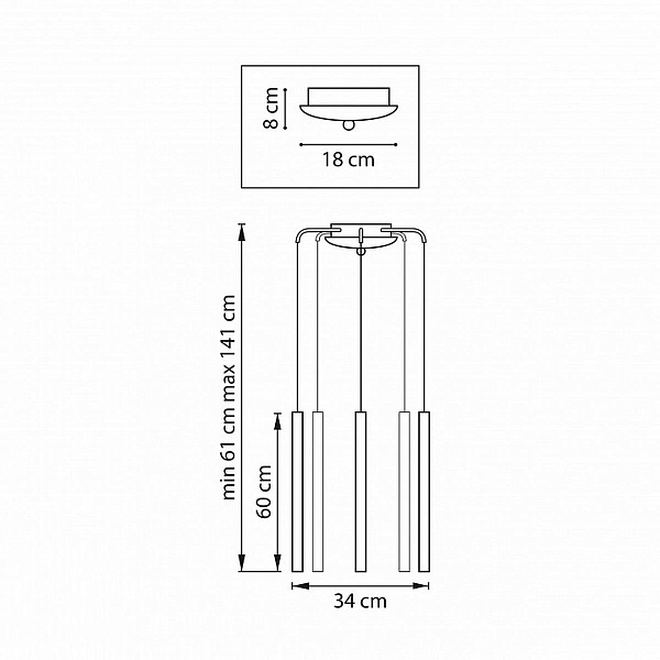 Подвес LIGHTSTAR TUBO L5T747333
