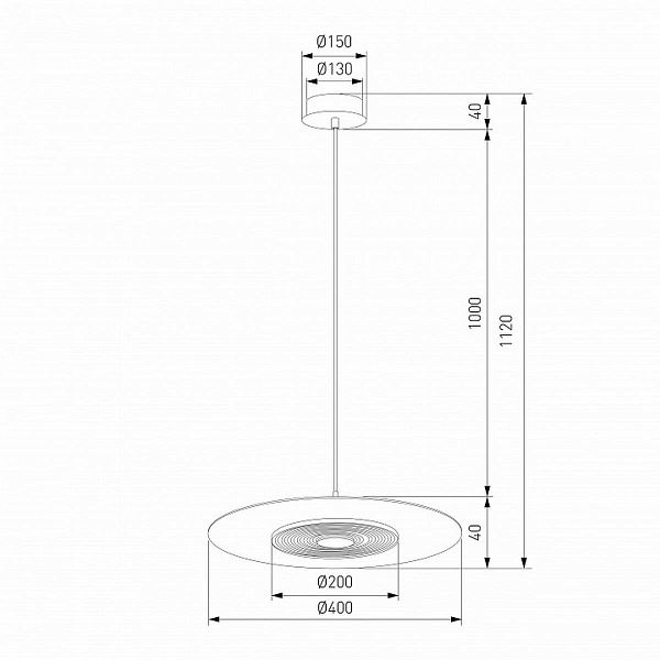 Подвес EUROSVET KONTUR 40030/1 LED черный