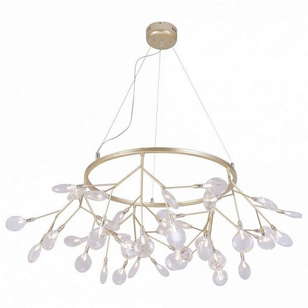 Люстра подвесная CRYSTAL LUX EVITA EVITA SP45 D GOLD/TRANSPARENT