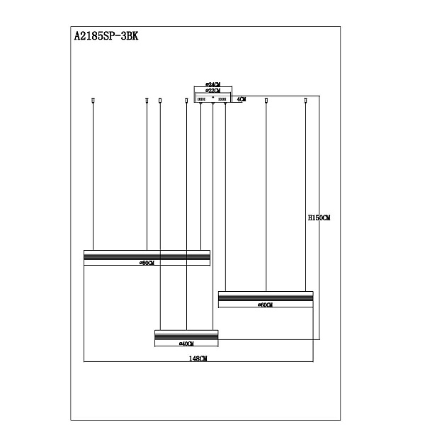 Подвес ARTE LAMP MERCURY A2185SP-3BK