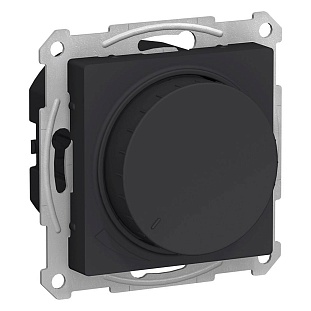 Диммер поворотно-нажимной 400Вт, ATLASDESIGN, Карбон, ATN001023, SCHNEIDER ELECTRIC