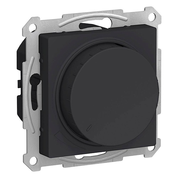 Диммер поворотно-нажимной 400Вт, ATLASDESIGN, Карбон, ATN001023, SCHNEIDER ELECTRIC