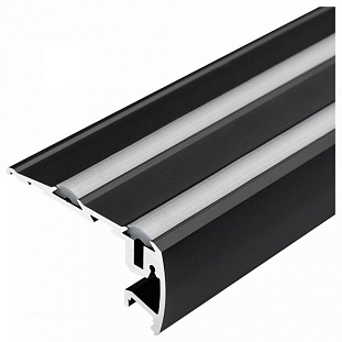 Профиль для ленты LED для ступеней STEP-2000 BLACK 81x40мм (2м) 018507 ARLIGHT