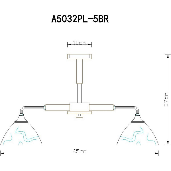 Люстра потолочная ARTE LAMP MATTHEW A5032PL-5BR