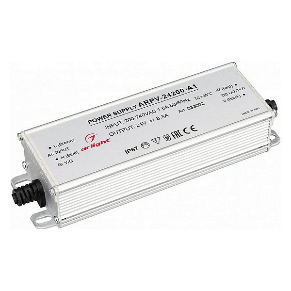 Блок питания ARLIGHT ARPV 24V 200W IP67 33092