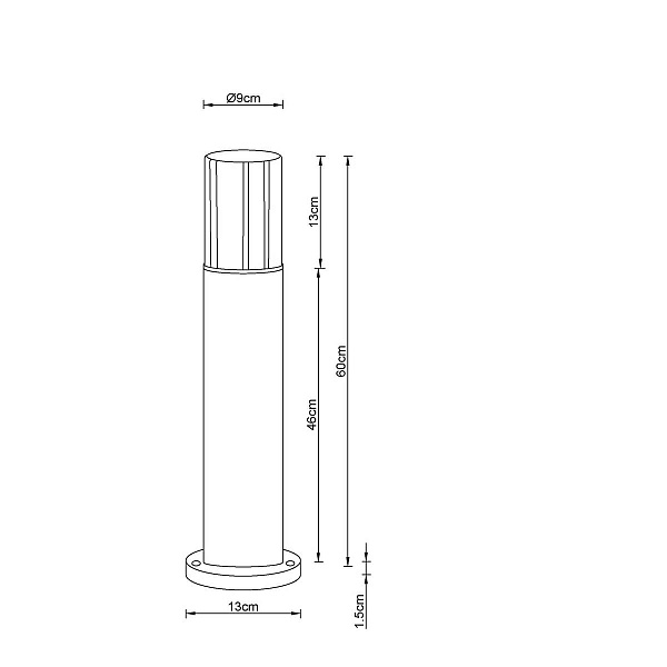 Светильник уличный столб низкий ARTE LAMP SEGINUS A6515PA-1BK