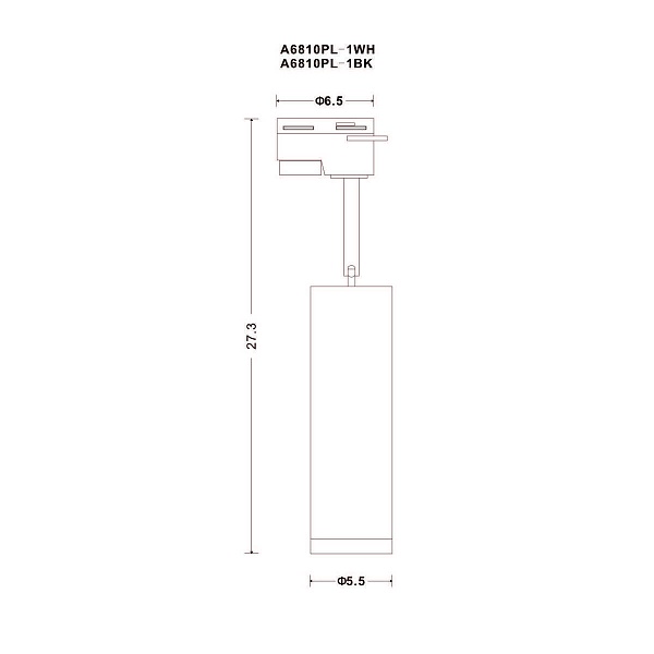 Трековый светильник ARTE LAMP HUBBLE A6811PL-1BK