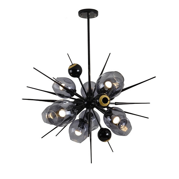 Люстра подвесная DELIGHT COLLECTION BURST 9720P-10S black/smoky